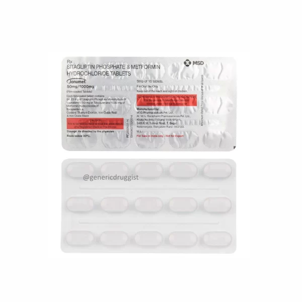 Janumet 50mg/1000mg Tablet - Image 2