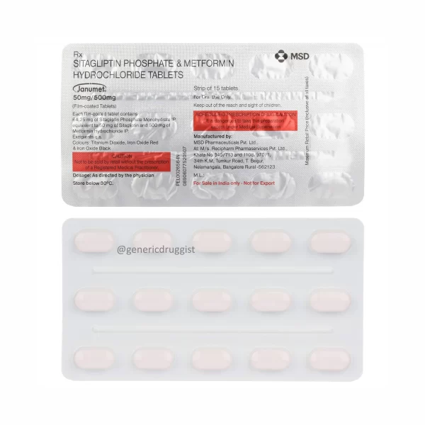 Janumet 50 mg/500 mg Tablet - Image 2