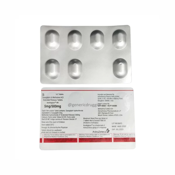 Kombiglyze XR 5mg/500mg Tablet - Image 2