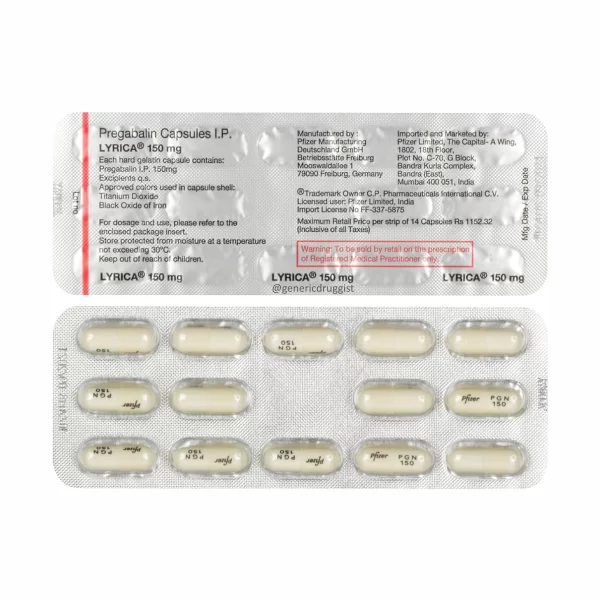 Lyrica 150mg Capsule - Image 2