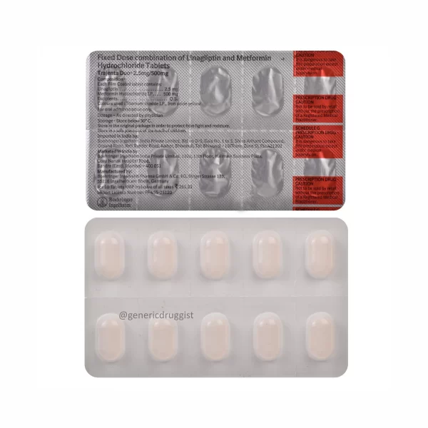 Trajenta Duo 2.5mg/500mg Tablet - Image 2