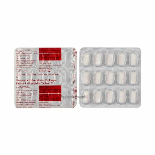 Amaryl M 1mg Tablet PR - Image 2