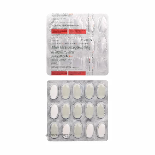 Amaryl M Forte 2mg Tablet PR - Image 2